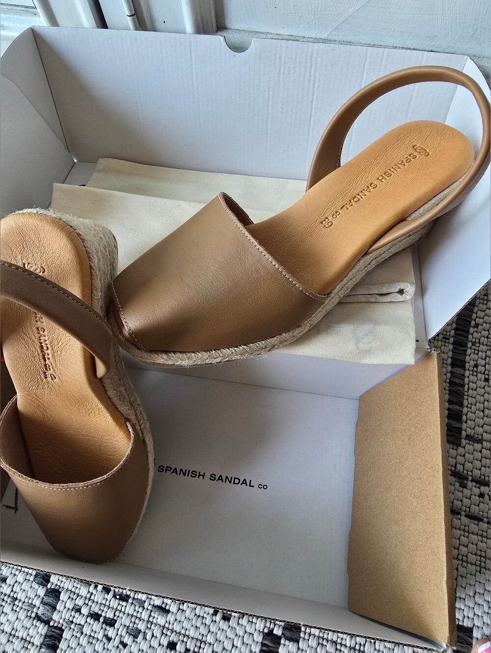 Tan nubuck espadrille wedges Spanish Sandal